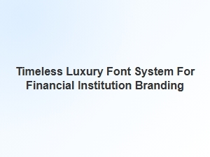 Timeless Luxury Typography for Financial Branding